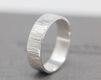Sterling Silver Ring|Sterling Silver Textured Band|Silver Ring|Sterling Silver Minimalist Ring|Minimalist Ring|Mens Ring|Unisex Ring