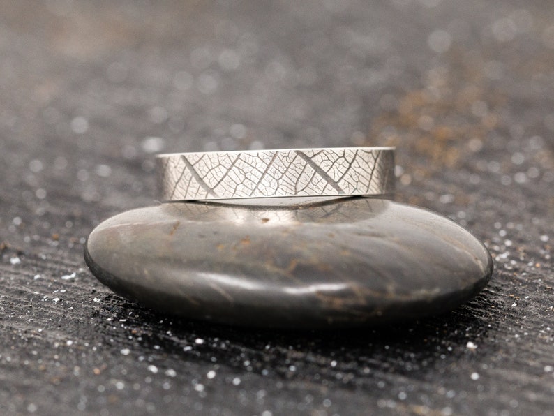 Sterling Silver Leaf Skeleton Ring|Sterling Silver Leaf Patterned Ring|Silver Leaf Ring|Leaf Ring|Gardeners Gift|Gift for Her|Patterned Ring