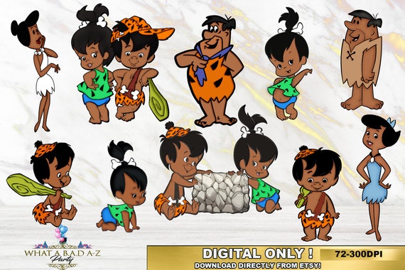 African American Flintstones Clipart | Etsy