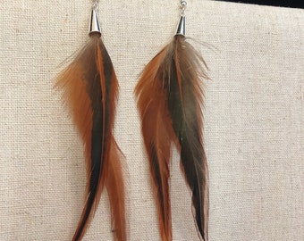 Silver Rooster Tail Earrings