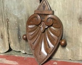 Antique Scroll Leaf Wood Architectural Salvage Accent Piece
