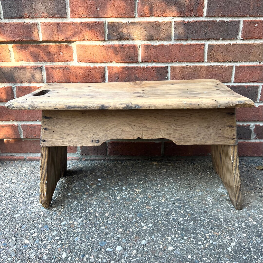 Antique Farriers Stool or Small Rustic Wood Bench Vintage Etsy