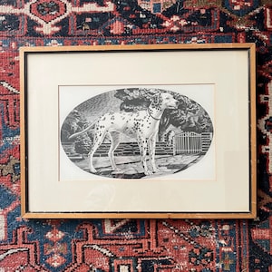 Vintage Dalmatian Dog Wood Block Print by Lumen Martin Winter | Framed Ready to Hang Artwork