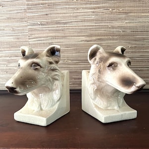 コリー犬 磁器ブックエンド Collie dog bookends コリー犬 磁器ブックエンド Collie dog bookends