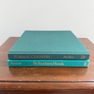 Vintage Dark Green Coffee Table Books | Authentic Oversized Decorative Books for Neutral Home or Office Decor, Real Estate Staging