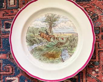 Vintage Spode Hunt Scene Dinner Plate - Etsy