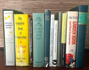 Vintage Gardening Reference Books | Plant Room Decor or Plant Parent Gift Idea | Growing Guide