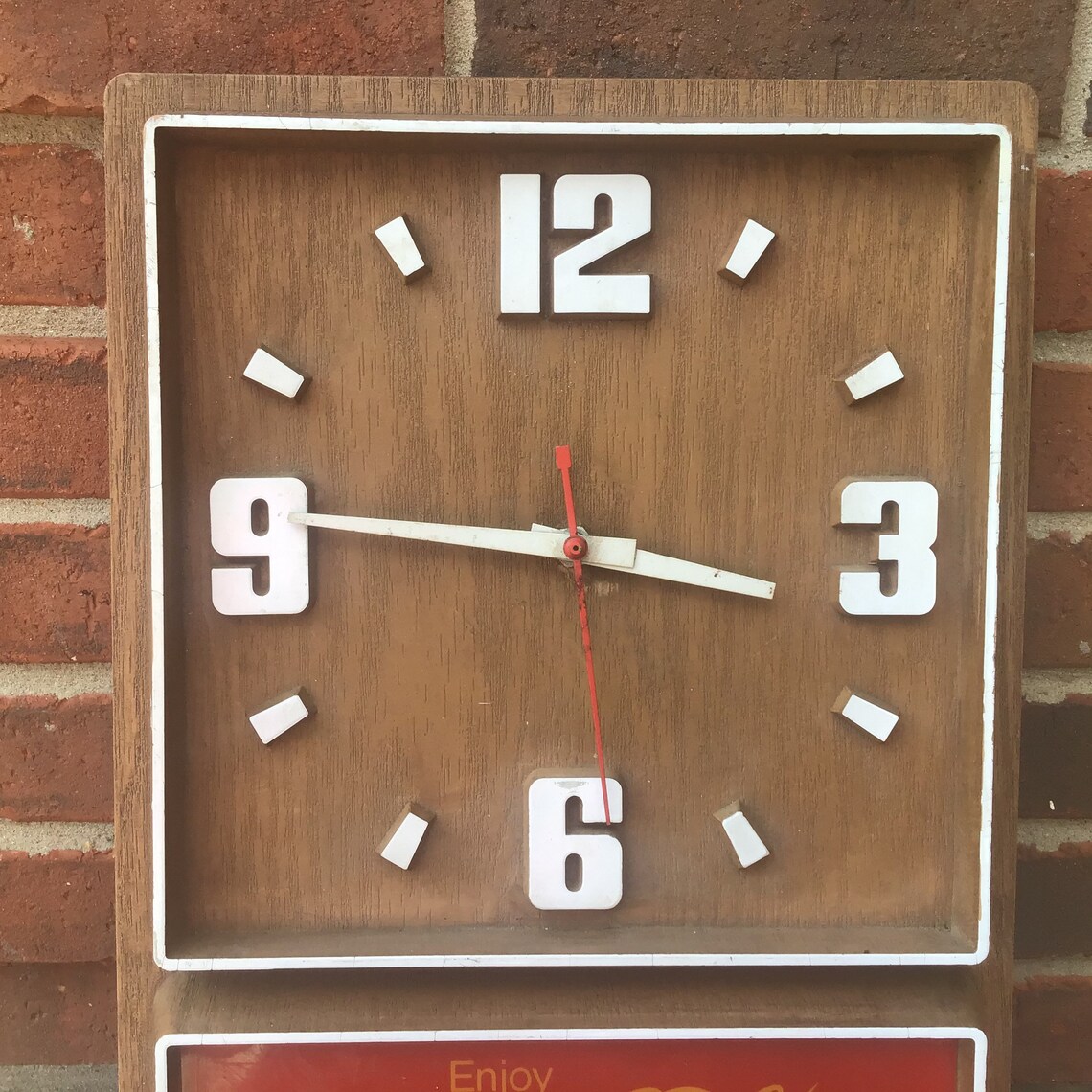 Retro Faux Wood CocaCola Wall Clock Etsy