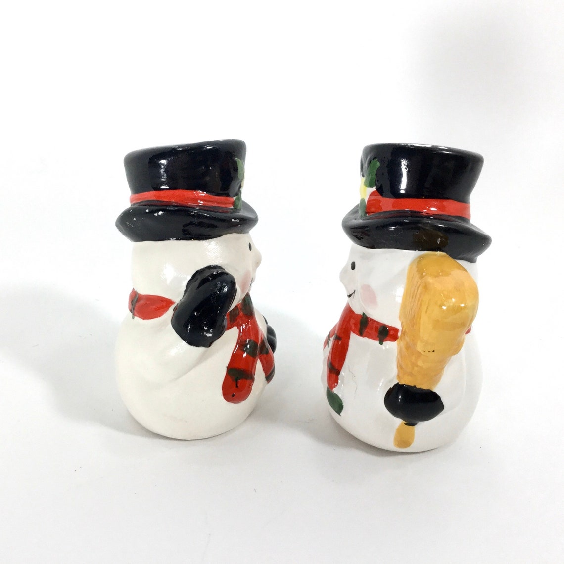 Vintage Snowman Salt and Pepper Shakers Etsy