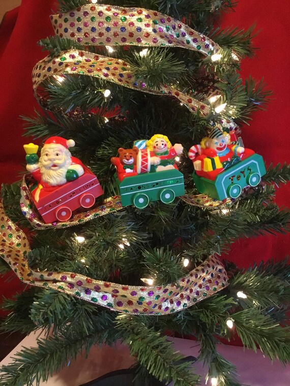 train christmas tree ornaments