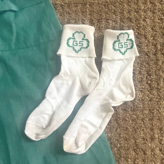 Vintage Girl Scout Uniform with Socks and Beret Gem