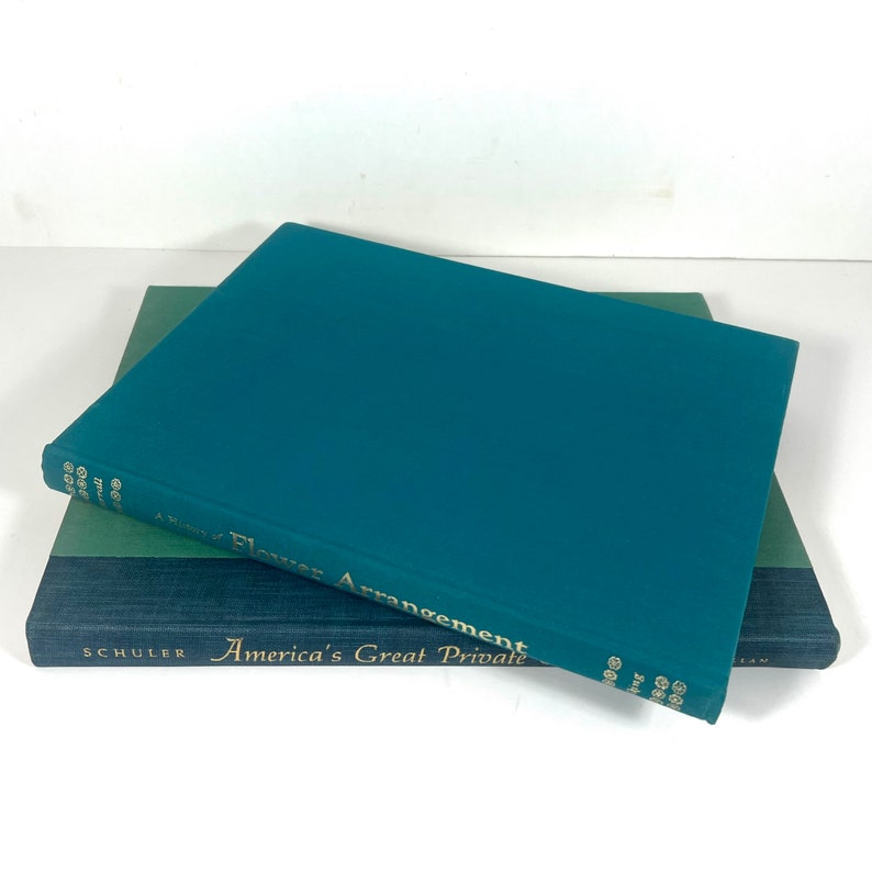 Vintage Gardening Coffee Table Books Dark Green and Peacock Etsy