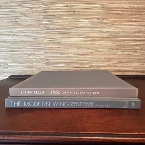 Vintage Gray Coffee Table Books | Authentic Oversized Decorative Books for Neutral Home or Office Decor, Real Estate Staging