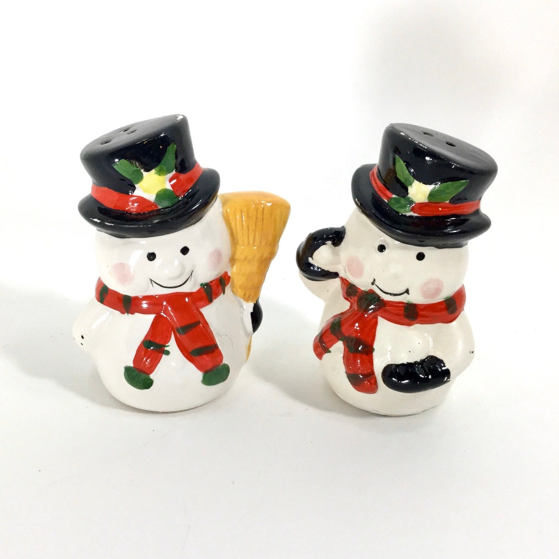 Vintage Snowman Salt and Pepper Shakers Etsy