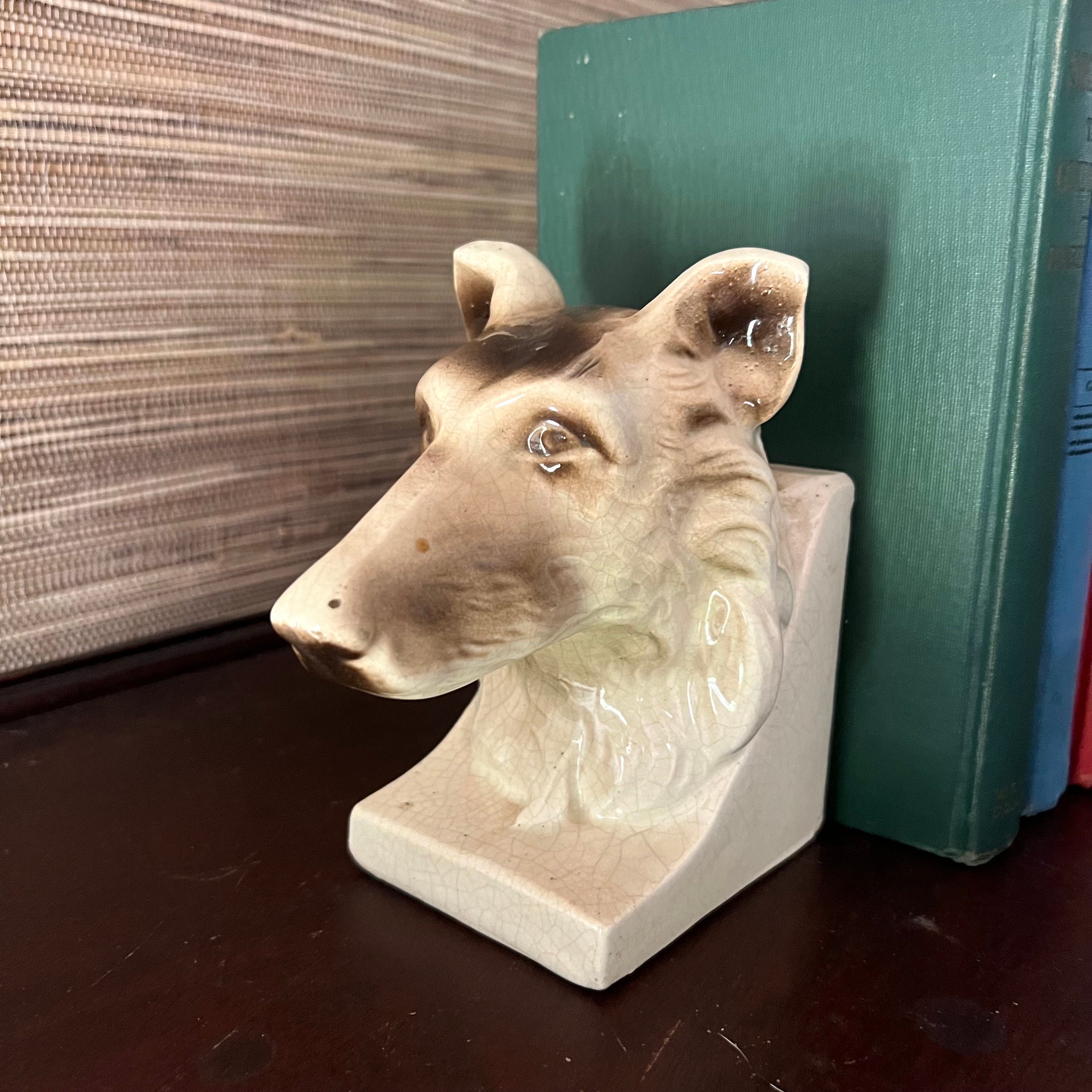 コリー犬 磁器ブックエンド Collie dog bookends 【公式通販】