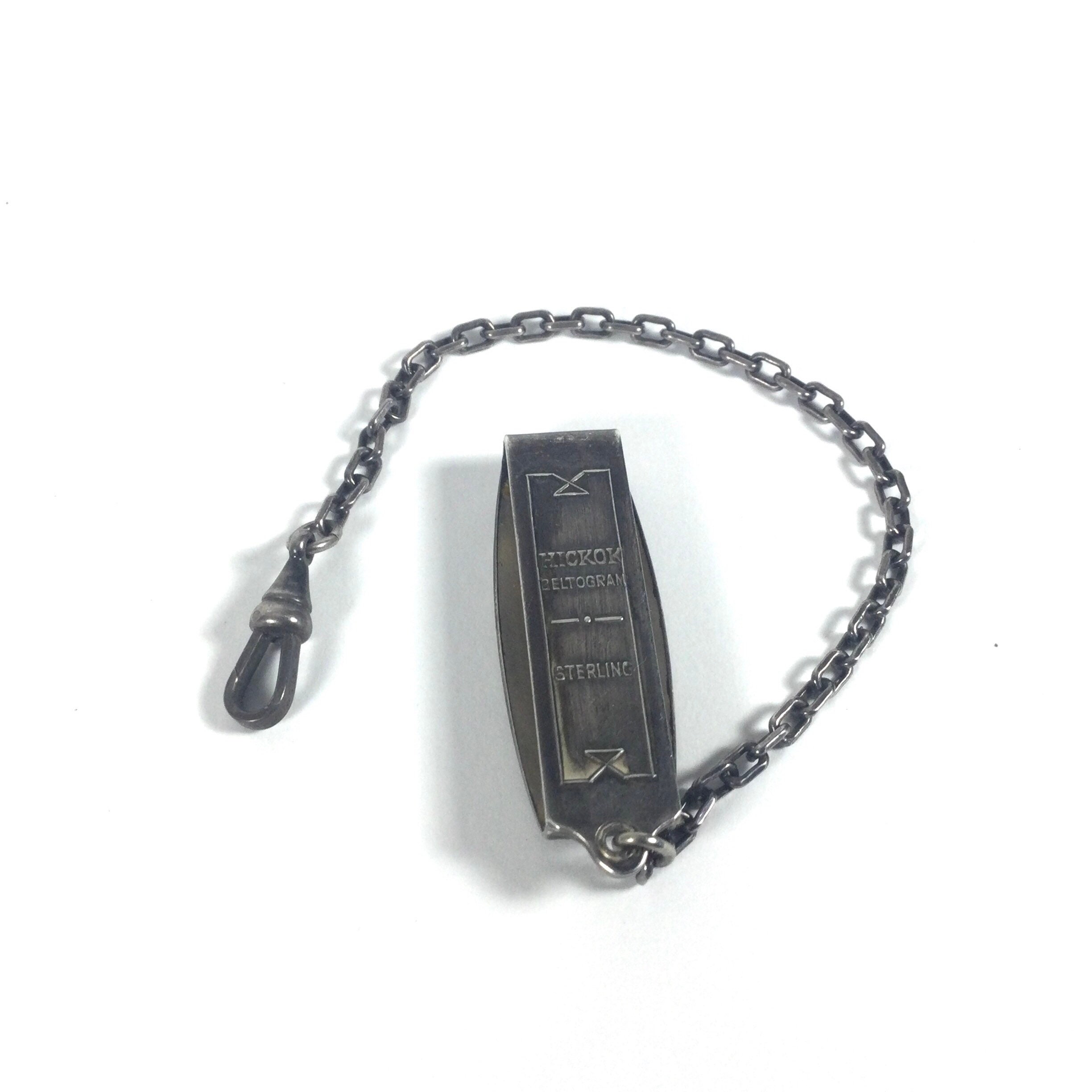 Vintage Hickok Sterling Silver Beltogram Pocket Watch Fob | Retro