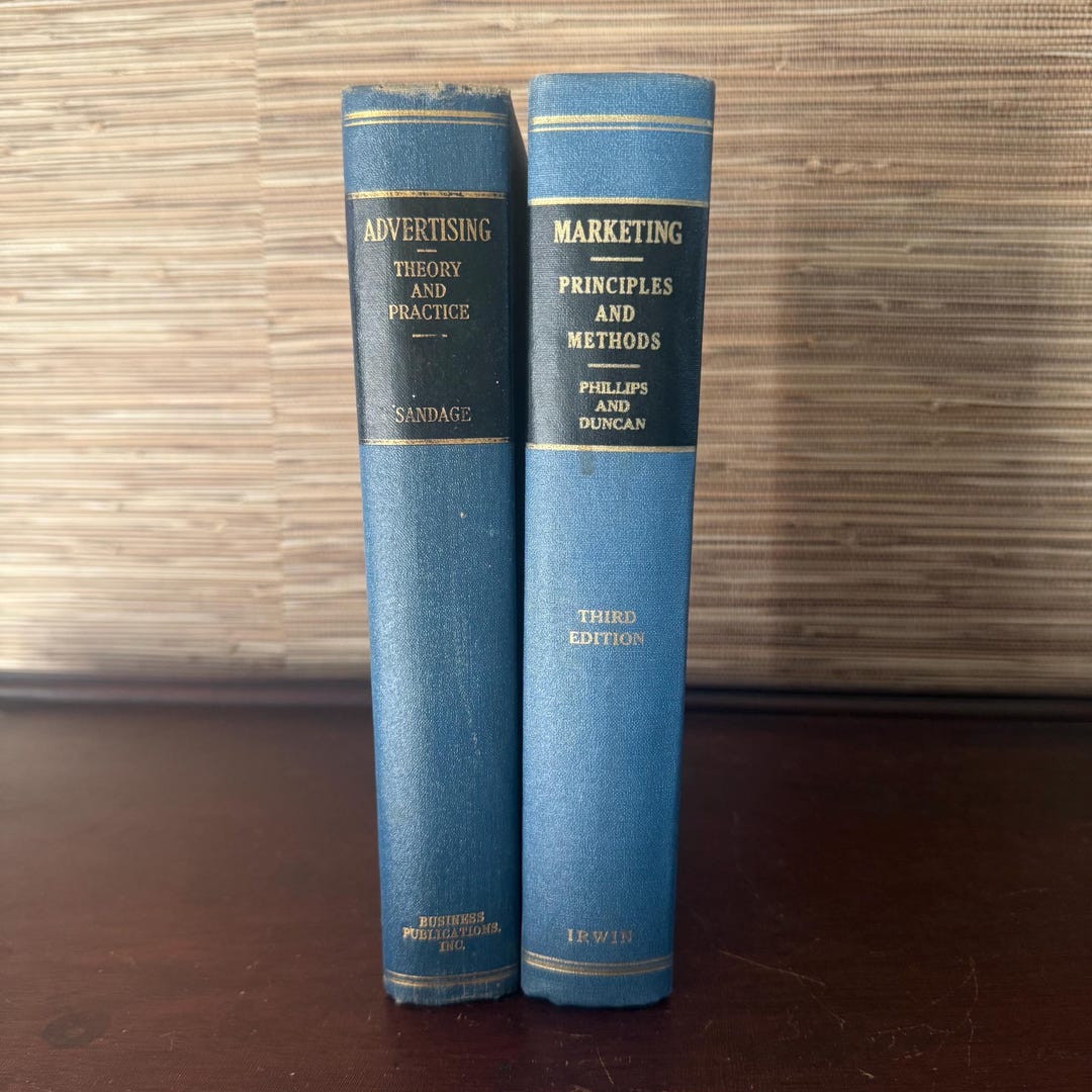 Vintage Books About Advertising and Marketing | Business Text Book for Office Decor - Etsy