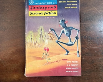 Vintage The Magazine of Fantasy and Science Fiction October 1955 | Midcentury Short Story Collection