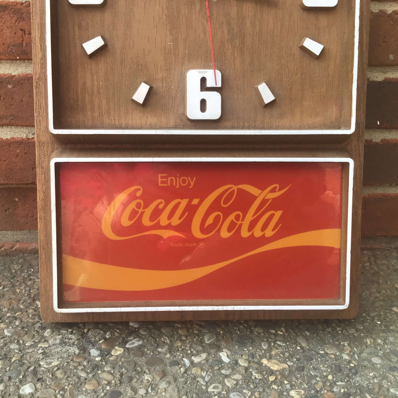 Retro Faux Wood CocaCola Wall Clock Etsy