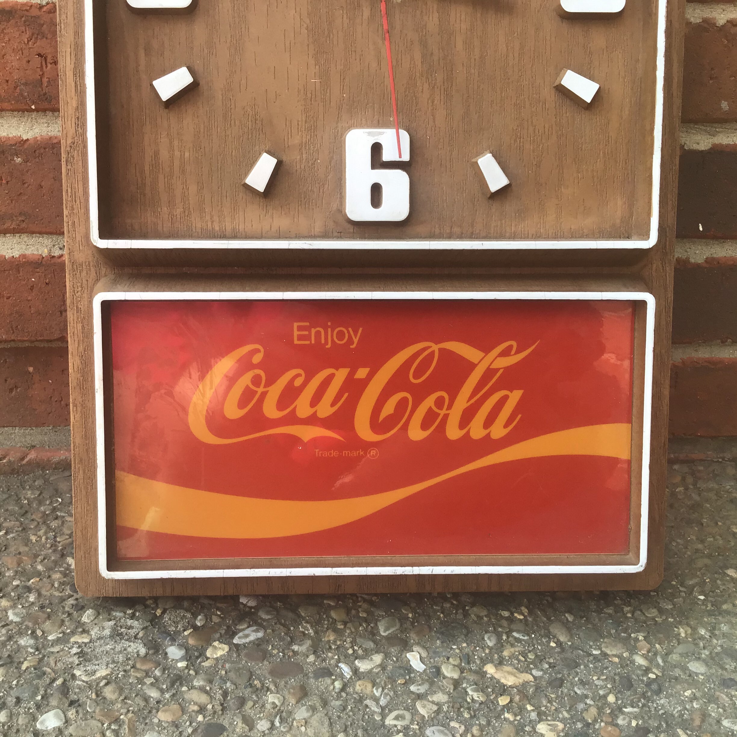 Retro Faux Wood CocaCola Wall Clock Etsy