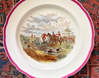 英国製 希少 SPODE 【THE HUNT】ハンティングシーン プレート 大 英国製 希少 SPODE 【THE HUNT】ハンティングシーン プレート 大