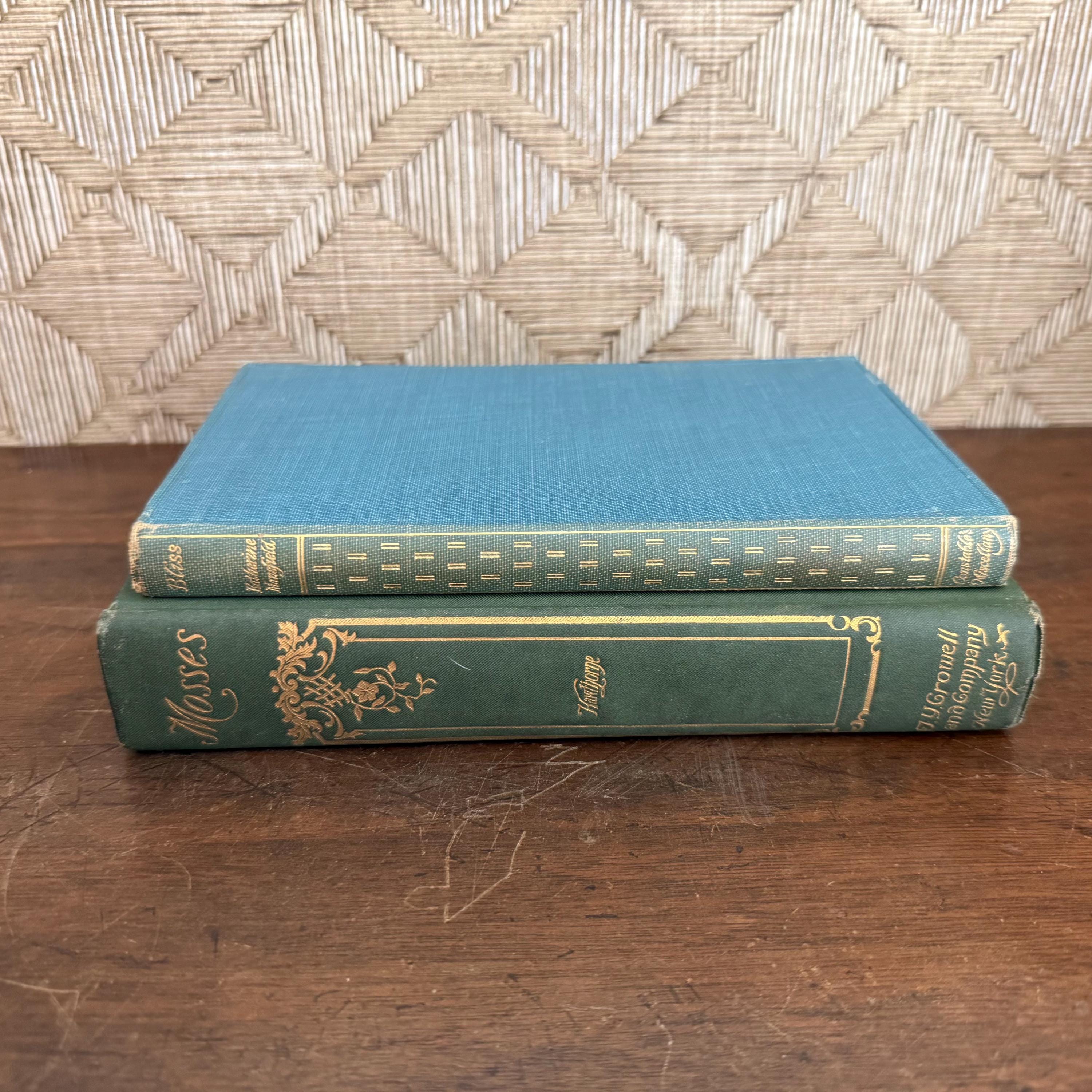 Blue and Gold Decorative Books - Etsy