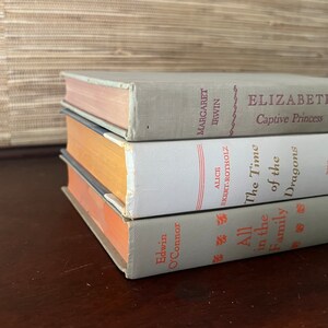 Stack of Vintage Gray Books With Red Accents | Classic Home Decor or ...