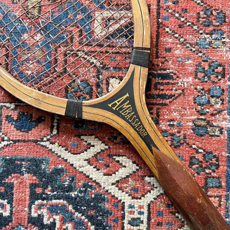 Antique E. Kent Ambassador Tennis Racket | Vintage Sporting Equipment ...