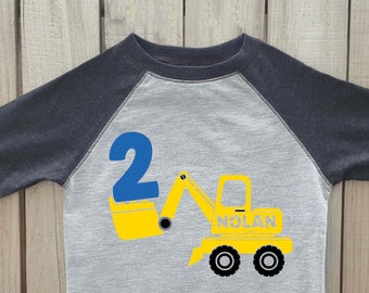 Construction birthday shirt, birthday shirt, Construction party shirt, construction birthday, digger shirt, digger birthday shirt, bulldozer