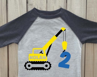 Crane birthday shirt, Construction birthday shirt, Construction party, construction birthday party, boys birthday shirt, boy birthday shirt