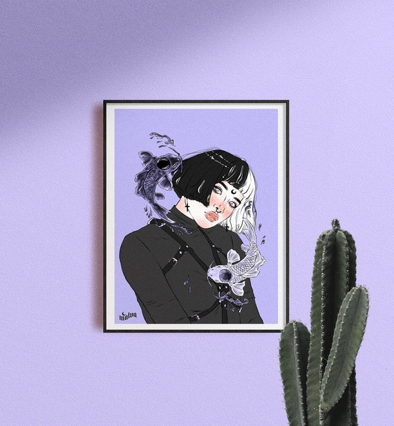 Illustration Koi No Yokan Malva Print A4 A5 Etsy