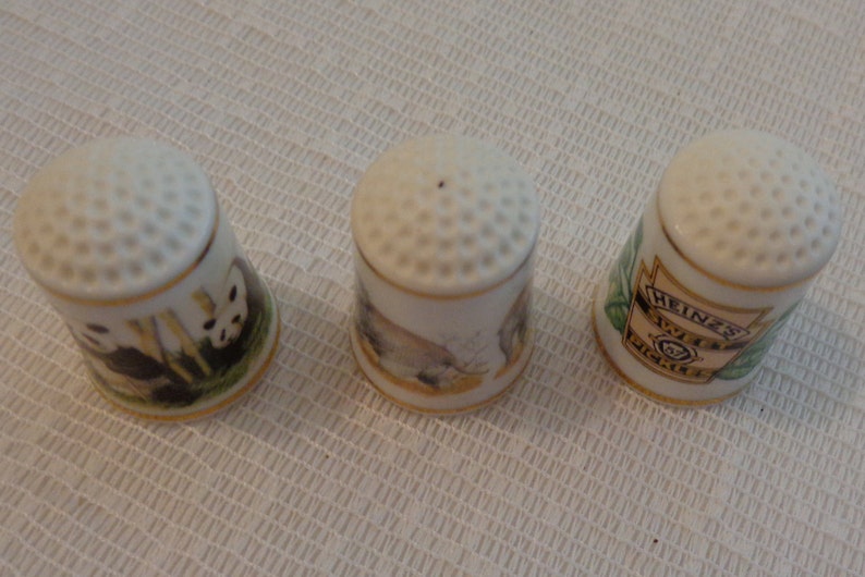 Vintage Bone China & Porcelain Thimbles Etsy