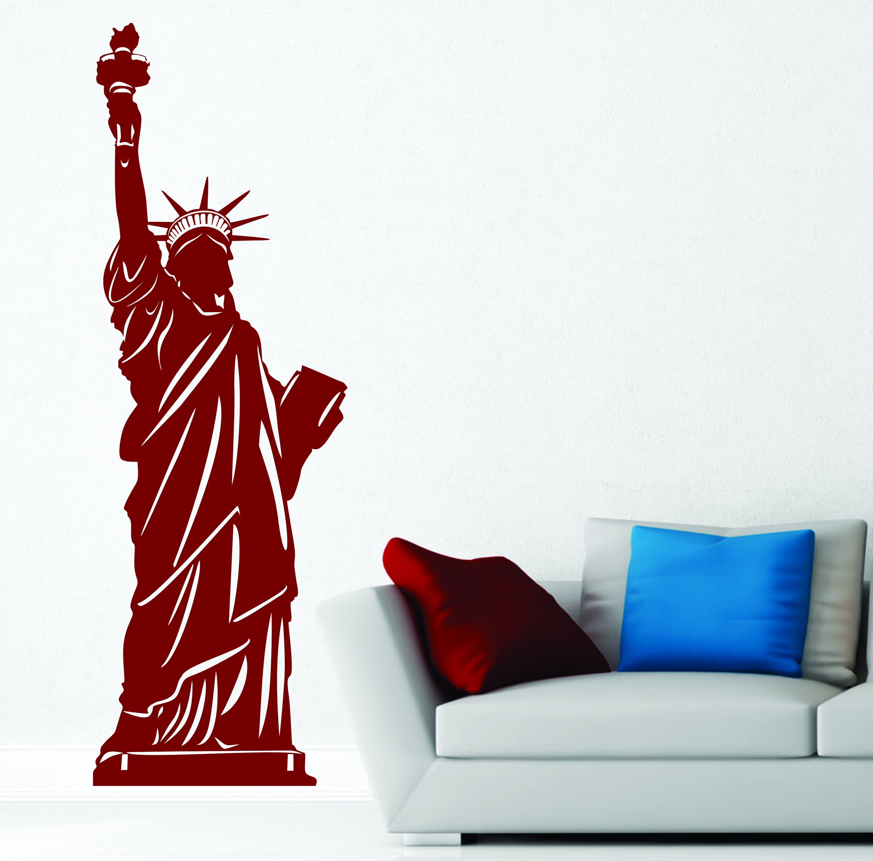 Statue of Liberty New York United States Decor Vinyl Wall Etsy