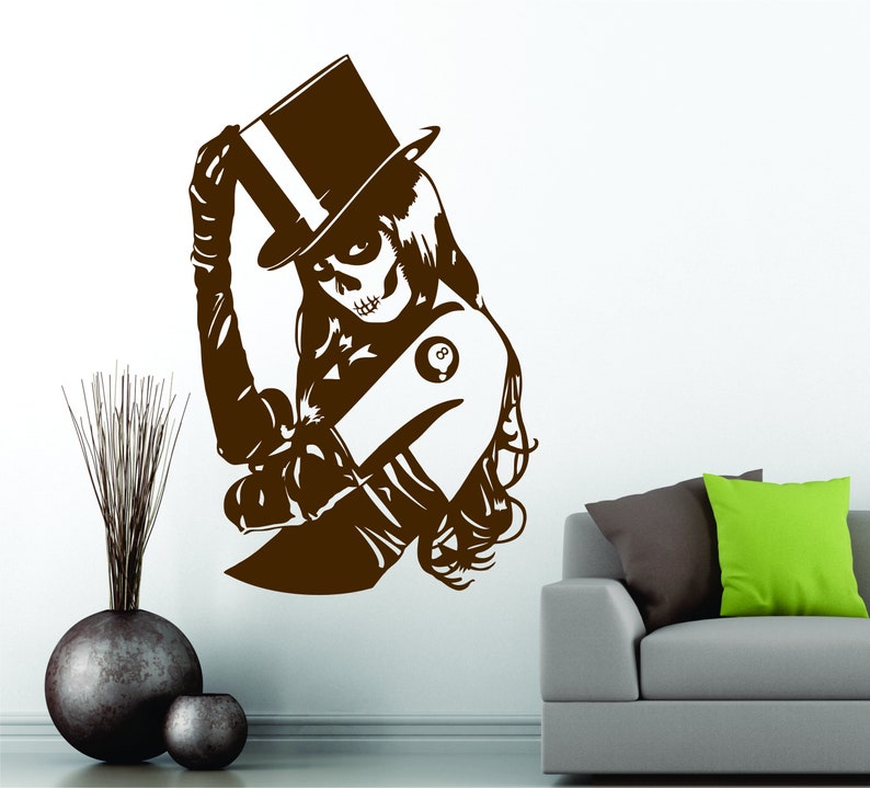 Candy Sugar Skull Girl Decorative Vinyl Art Wall Sticker Decal Rockabilly Candy Sugar Skull Girl Decorative Vinyl Art Wall Sticker Decal Rockabilly