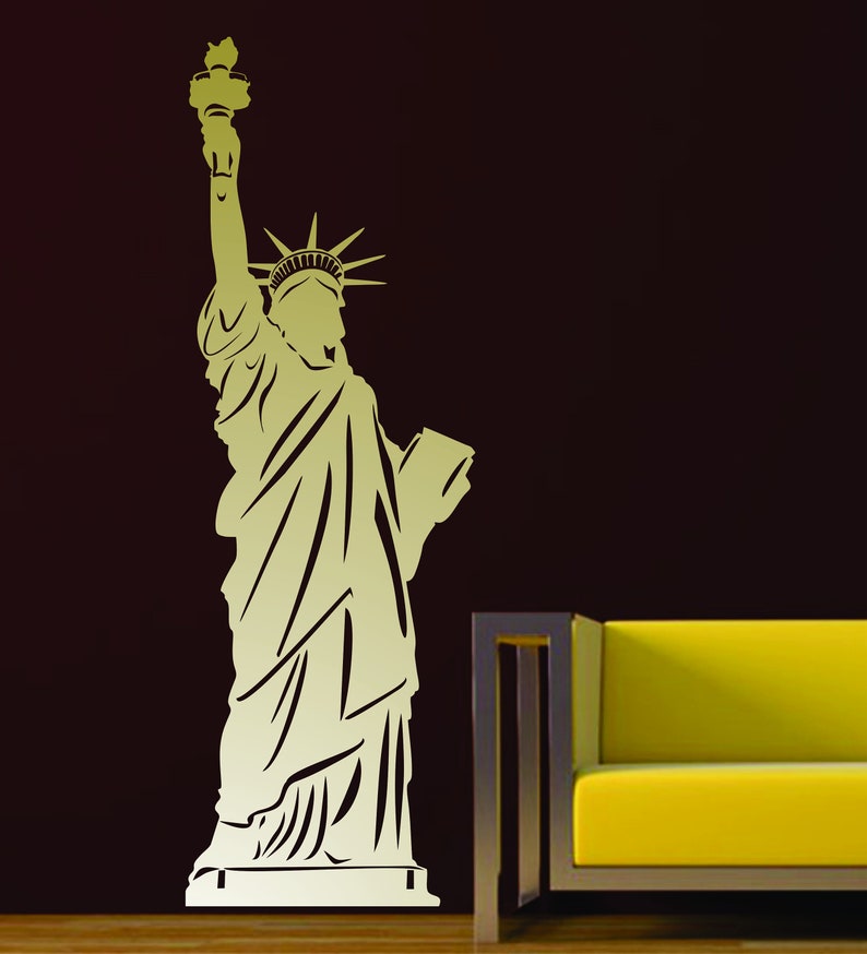 Statue of Liberty New York United States Decor Vinyl Wall Etsy