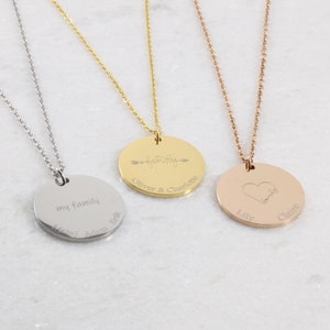 Personalised coin necklace hotsell