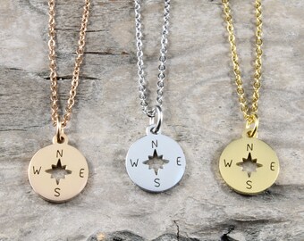 Custom Compass Pendant - Coordinates Necklace for Women - Wanderlust Jewelry - Graduation Gift - Compass Necklace - Best Friend Gift