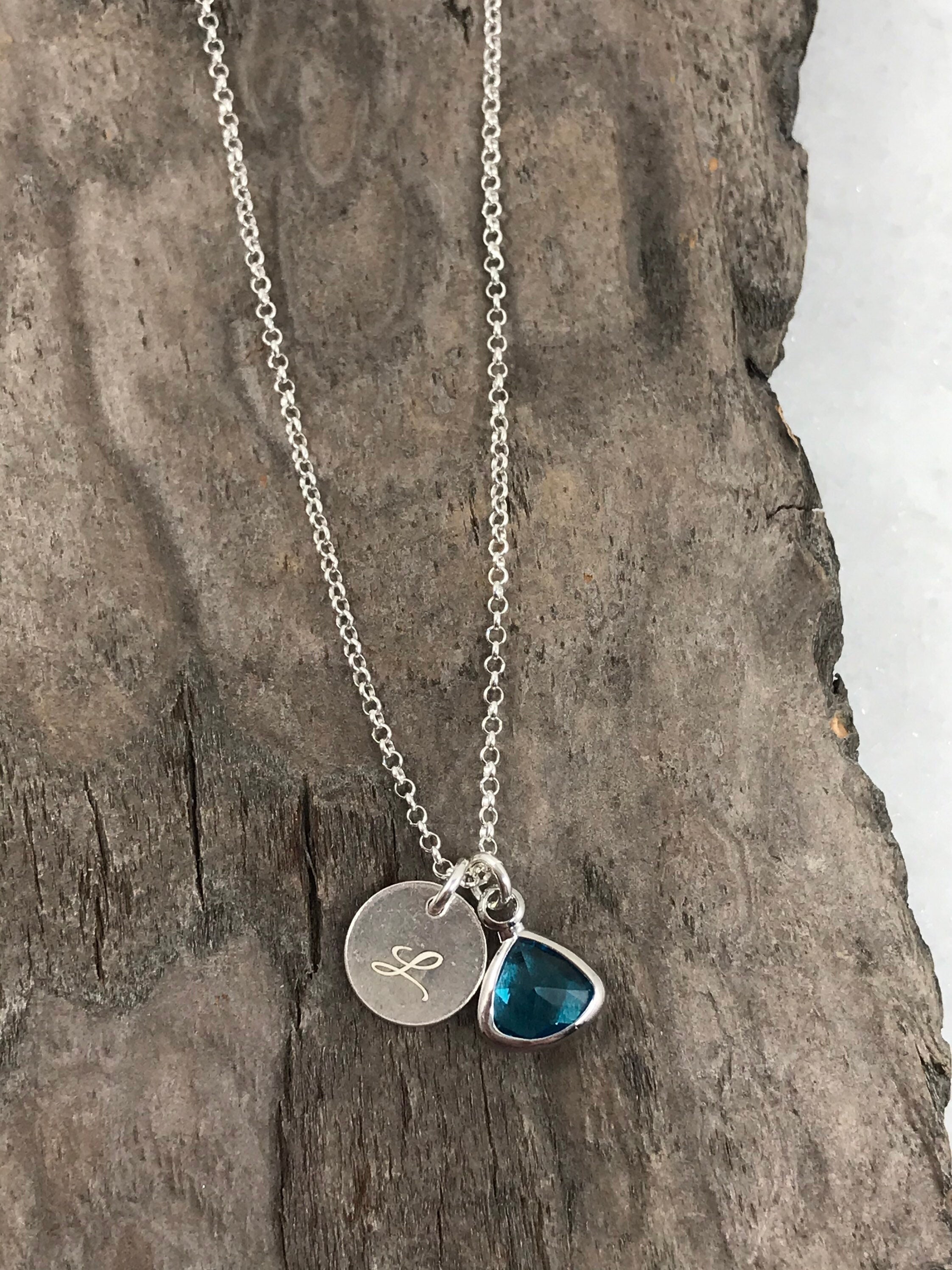 925 Sterling Silver Initial Coin 
