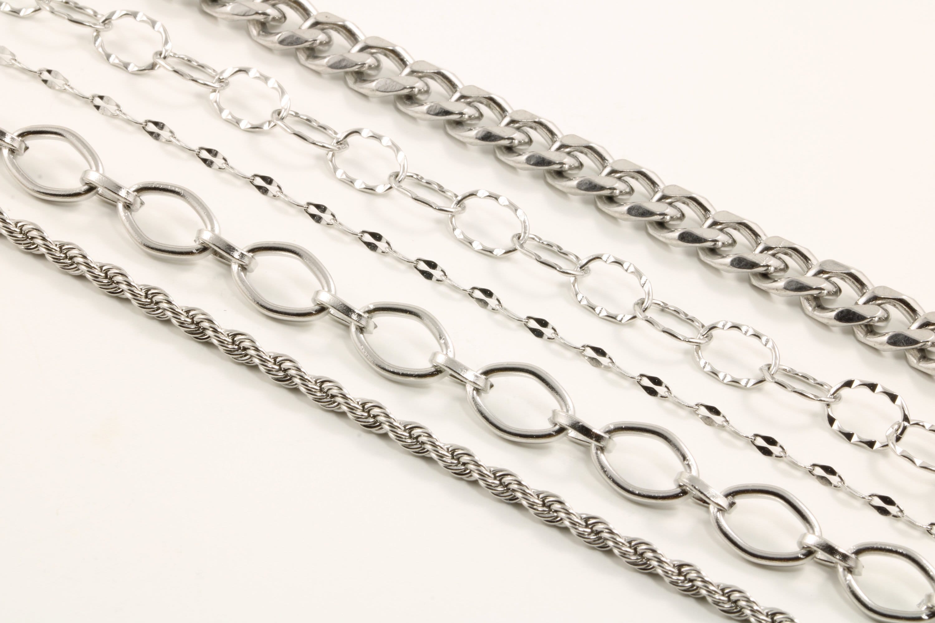 Non tarnish silver chain by the foot best sale
