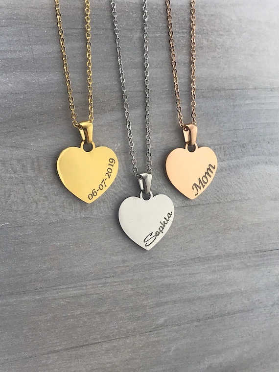 Lam Hub Fong Personalized heart pendant necklace 925 silver 2 India | Ubuy
