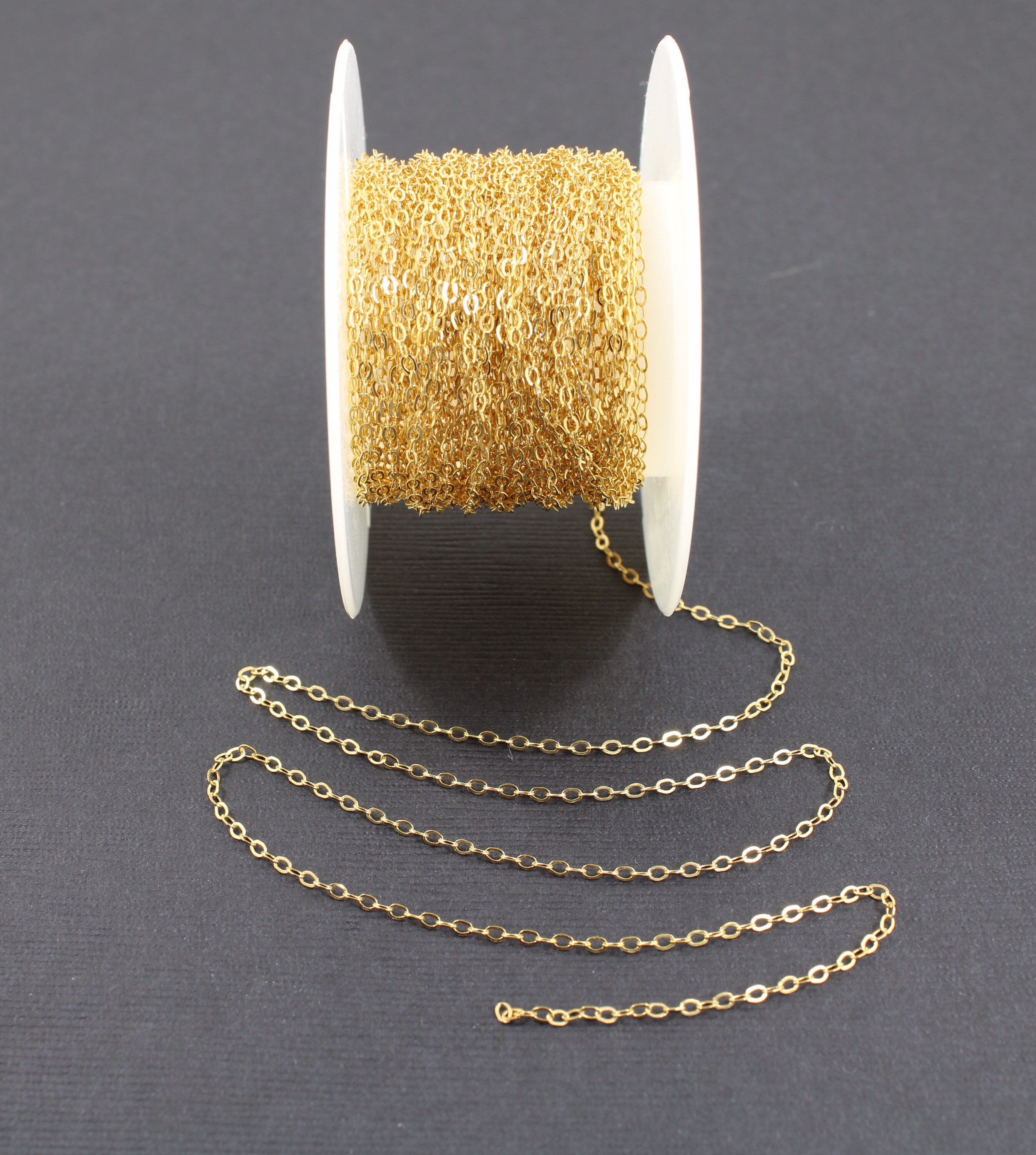 14k Gold Filled Necklace Chain Real Gold Chain 14k Gold Etsy