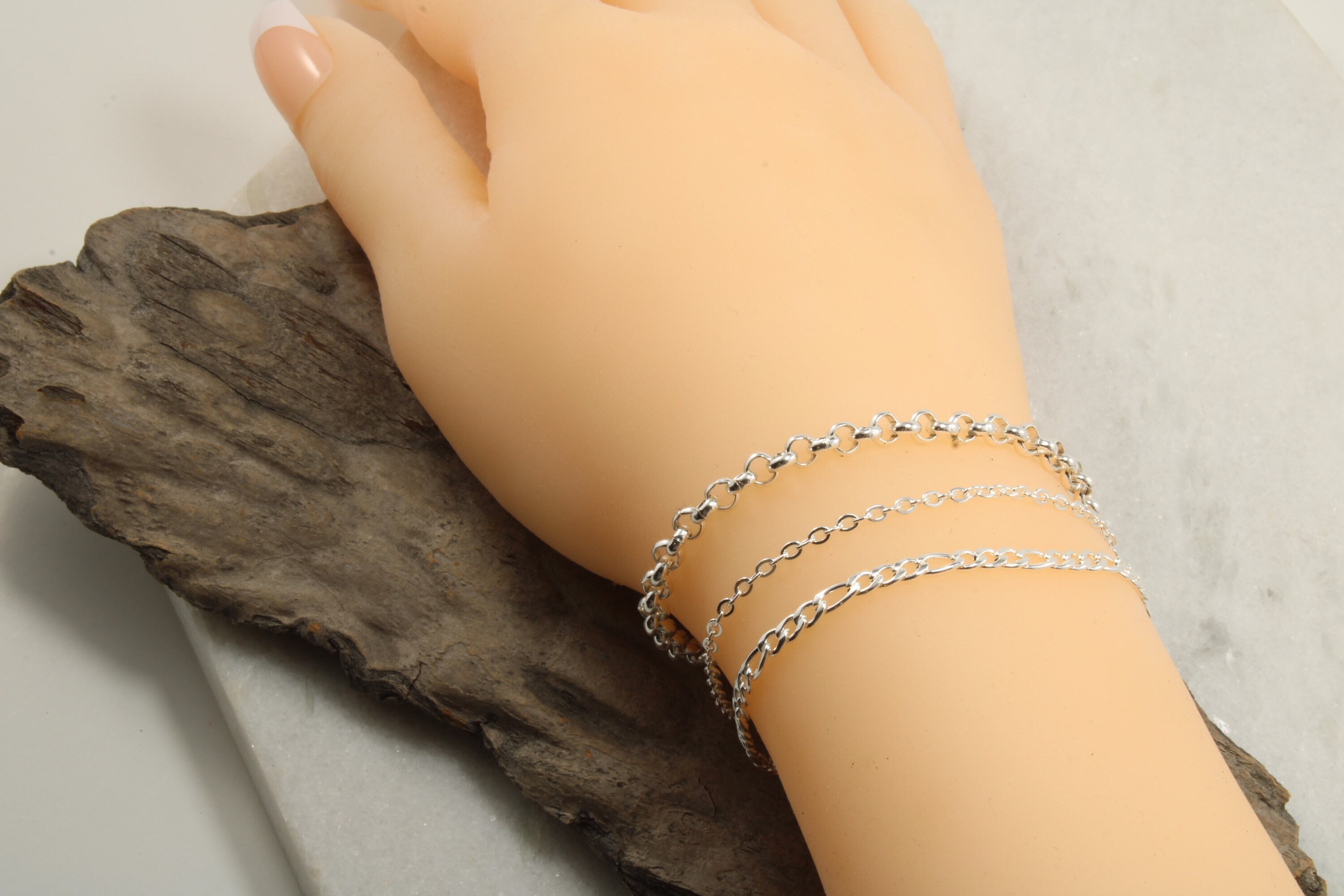 big chain bracelet white – WOS