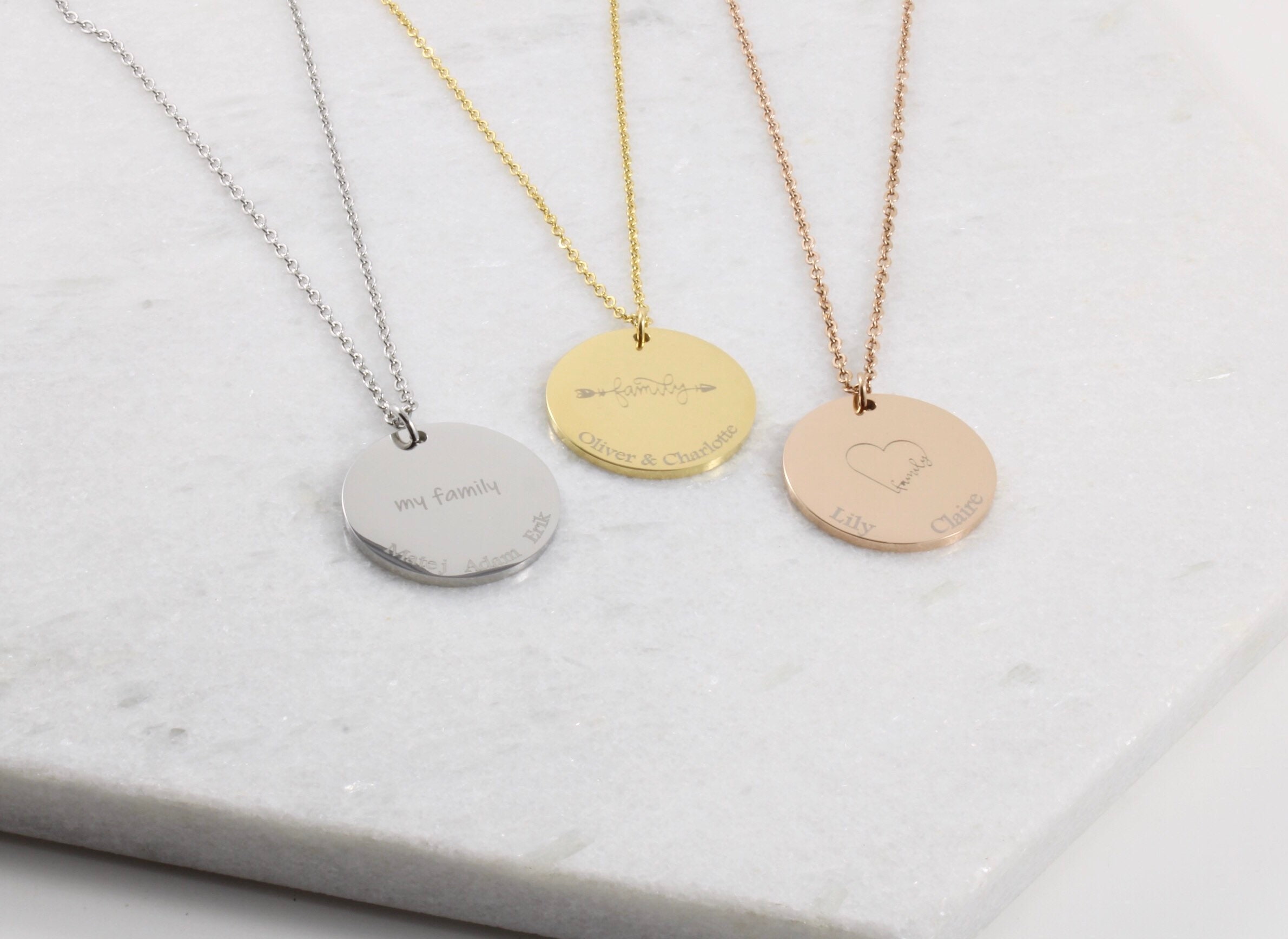 Personalized Coin Necklace Custom 