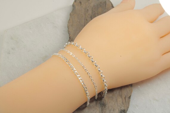 Silver Chain Bracelet - White Gold Stainless Steel Bracelet