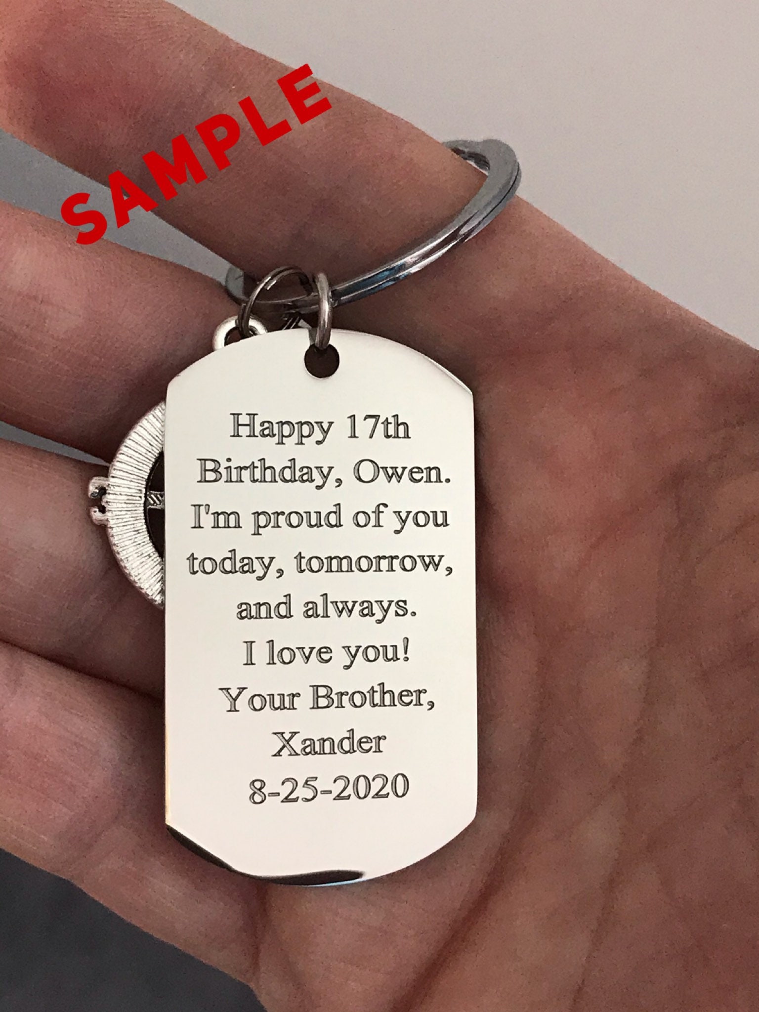 Gossby Personalized Keychain 51x29 - Up to 9 People - Brother & Sister The Greatest Gifts Are Not Wrapped in Paper But in Love