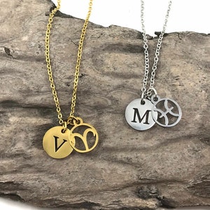 Zodiac Coin Necklace - Zodiac Necklace - Zodiac Coin Necklace - Leo Necklace - Libra Necklace - Virgo Necklace - Scorpio Necklace - Gemini