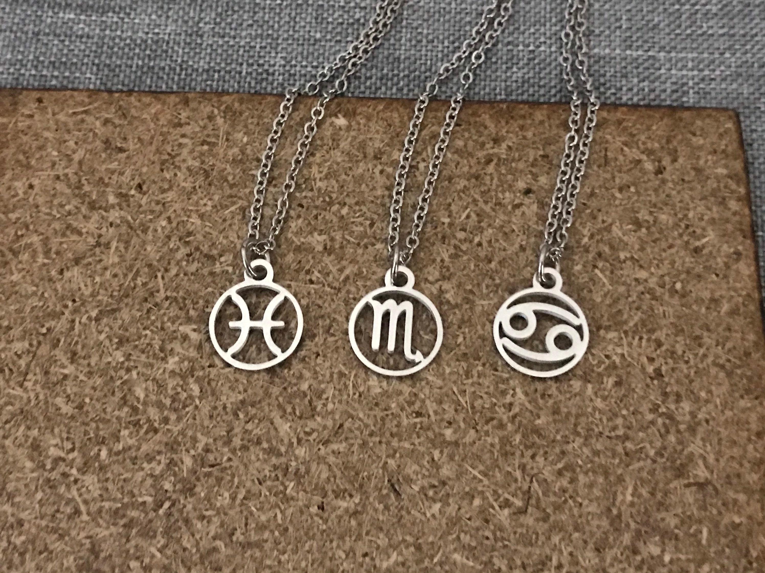 Gold Zodiac Coin Necklace 14k Gold 