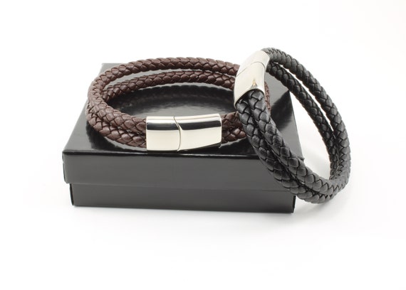 Custom Leather Bracelet Leather BOHO Bracelet Personalized Men's Leather  Bracelet Christmas Gift Gift for Men -  Canada