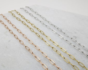 Paperclip Necklace Chain - Gold, Silver and Rose Gold - Non-Tarnish Minimalist Necklace - Woman's Necklace - Hypoallergenic Stainless Steel