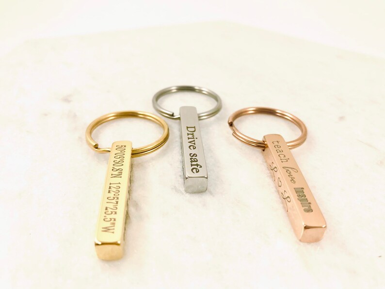 Custom bar keychain custom engraved keychain engravable | Etsy